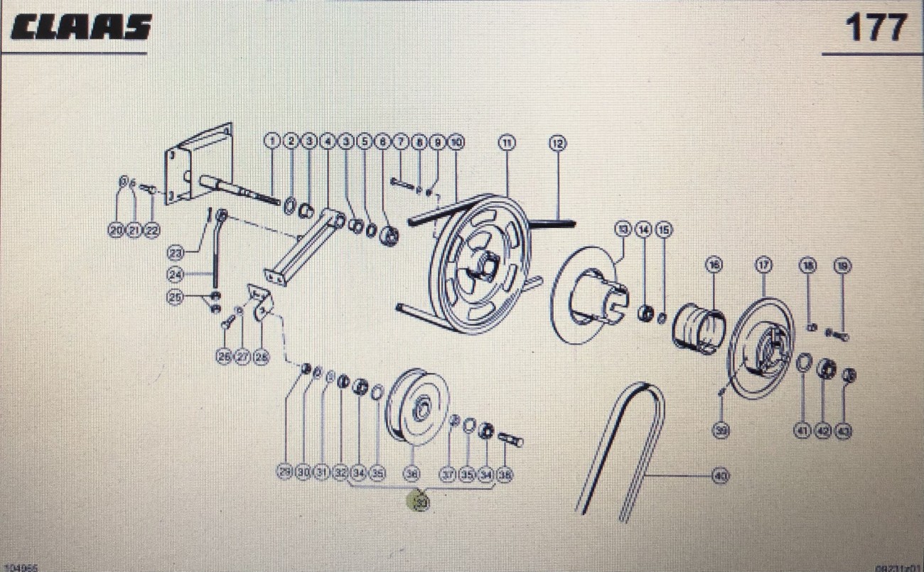 Rolka napinacza Class Mega 370-340 Nr katalogowy 000 629 278 1
