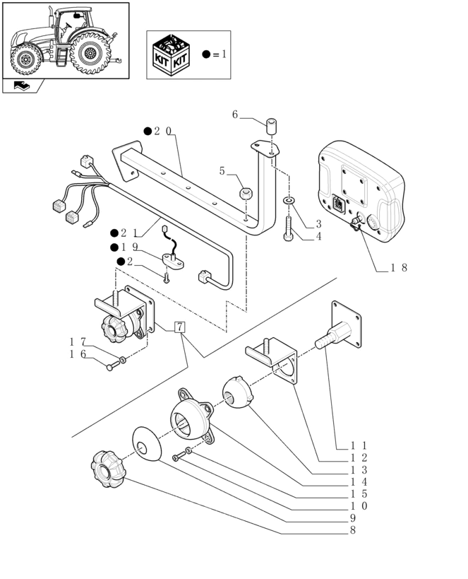 New Holland T6010 Urzadz ster monitora 87703363