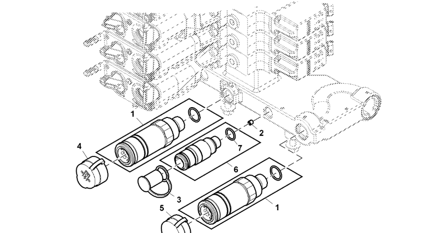 John Deere 9470RX - Szybkosprzęg hydrauliczny RE289572 (Zawór sterujący)