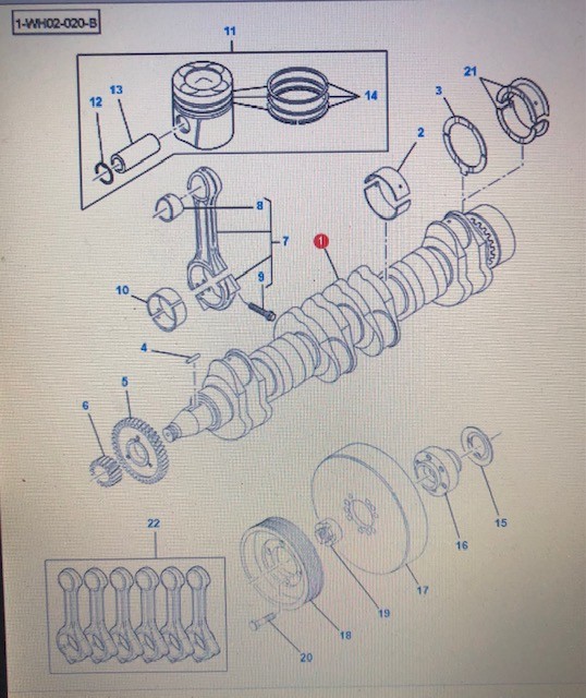 Sisu 84CTA , Sisu 84WTA wał korbowy , blok , korbowód , wałek rozrządu , głowica