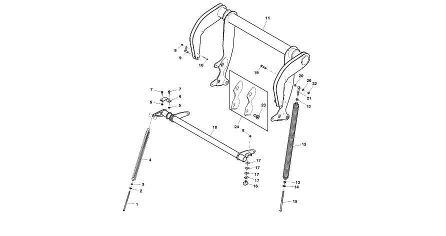 John Deere 960 - Ramię DC218662 (Pasy, rolki, bramki)