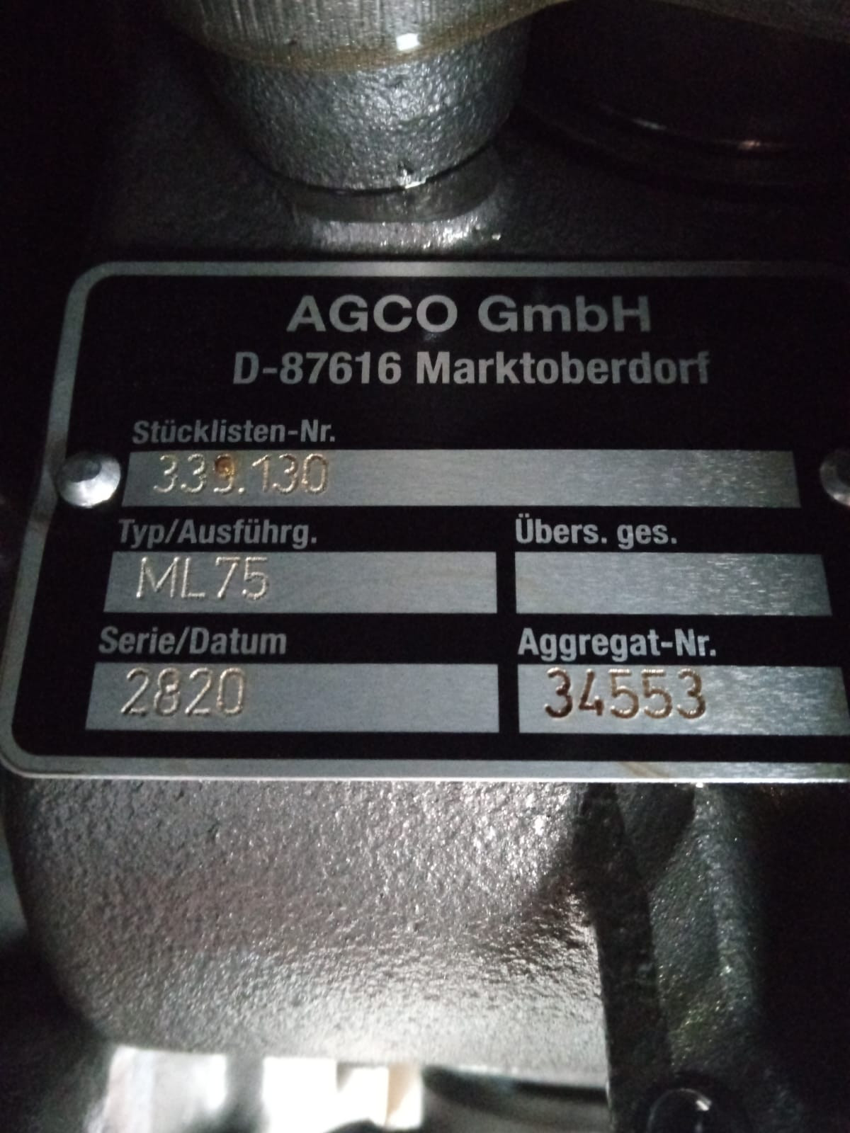 Skrzynia biegów Vario ML75 Fendt 312