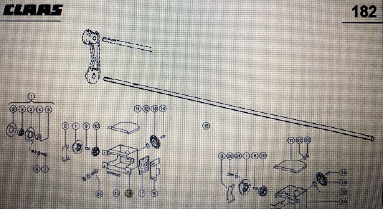 Skrzynia przekładni lewa Class Mega 370-340 Nr katalogowy 000 642 170 1