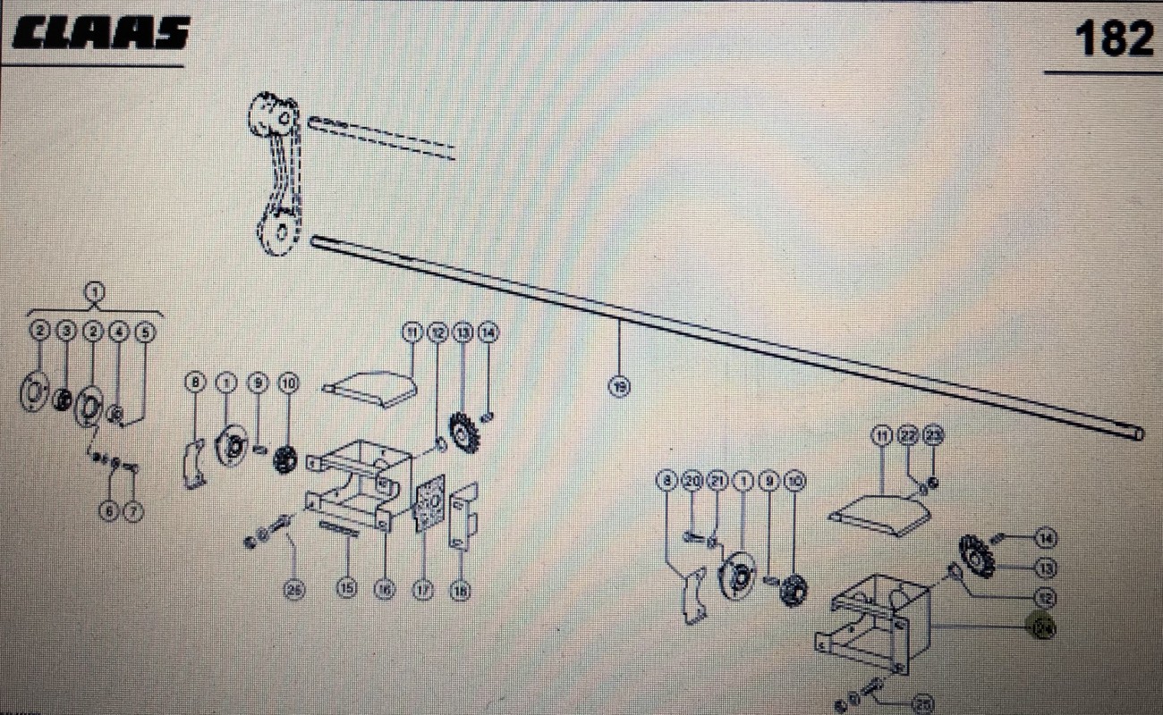 Skrzynia przekładni prawa Claas Mega 370-340 Nr katalogowy 000 543 542 0