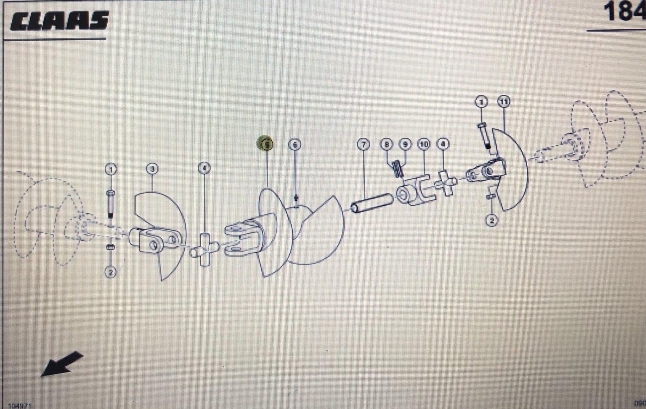 Ślimak wyrównawczy Claas Mega 370-340 Nr katalogowy 000 541 576 2
