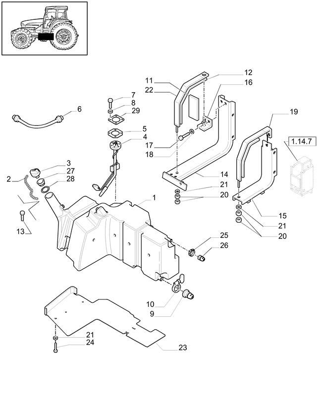 New Holland T6010 T6070 Wskaznik paliwa 87606282