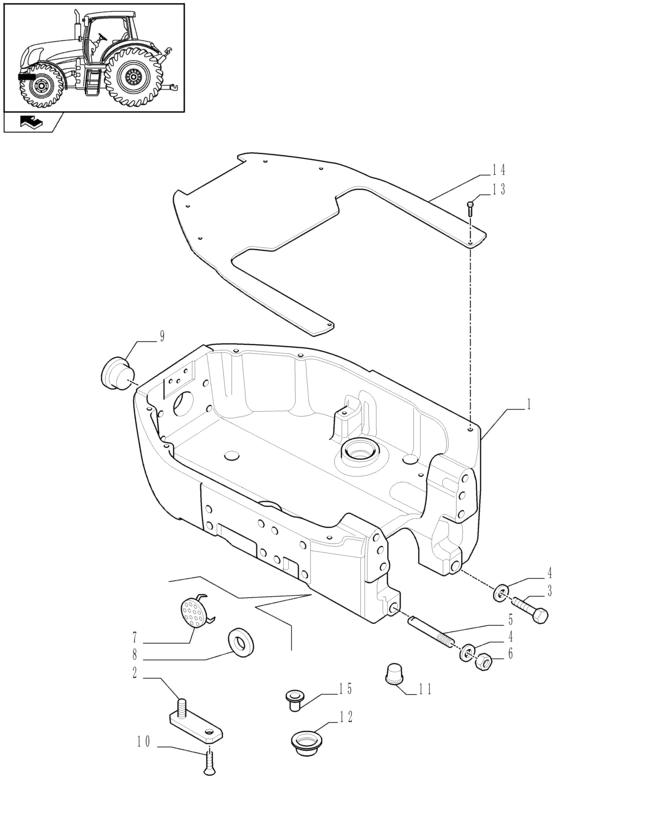 New Holland T6010 T6090 T6070 Wspornik 87489658