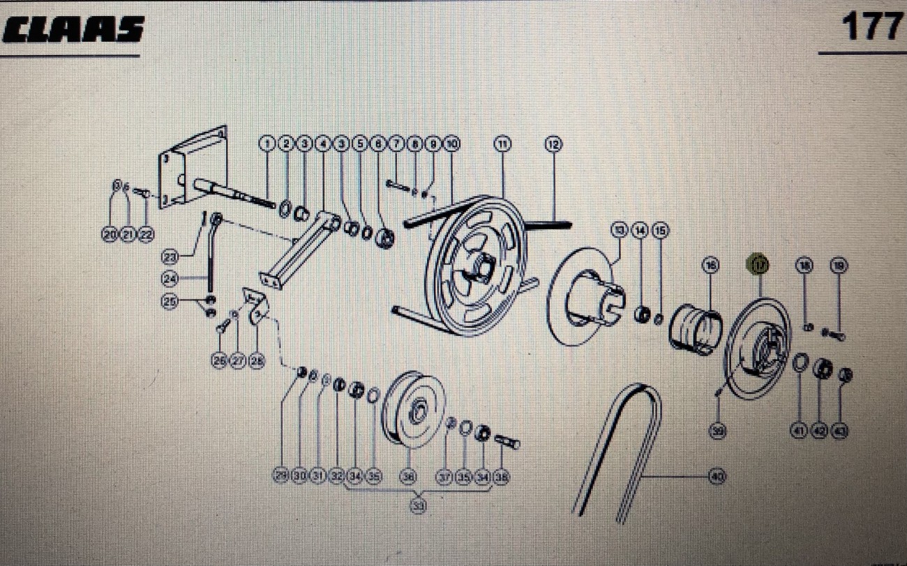 Tarcza regulacyjna lużna Claas Mega 370-340 Nr katalogowy 000 749 278 1