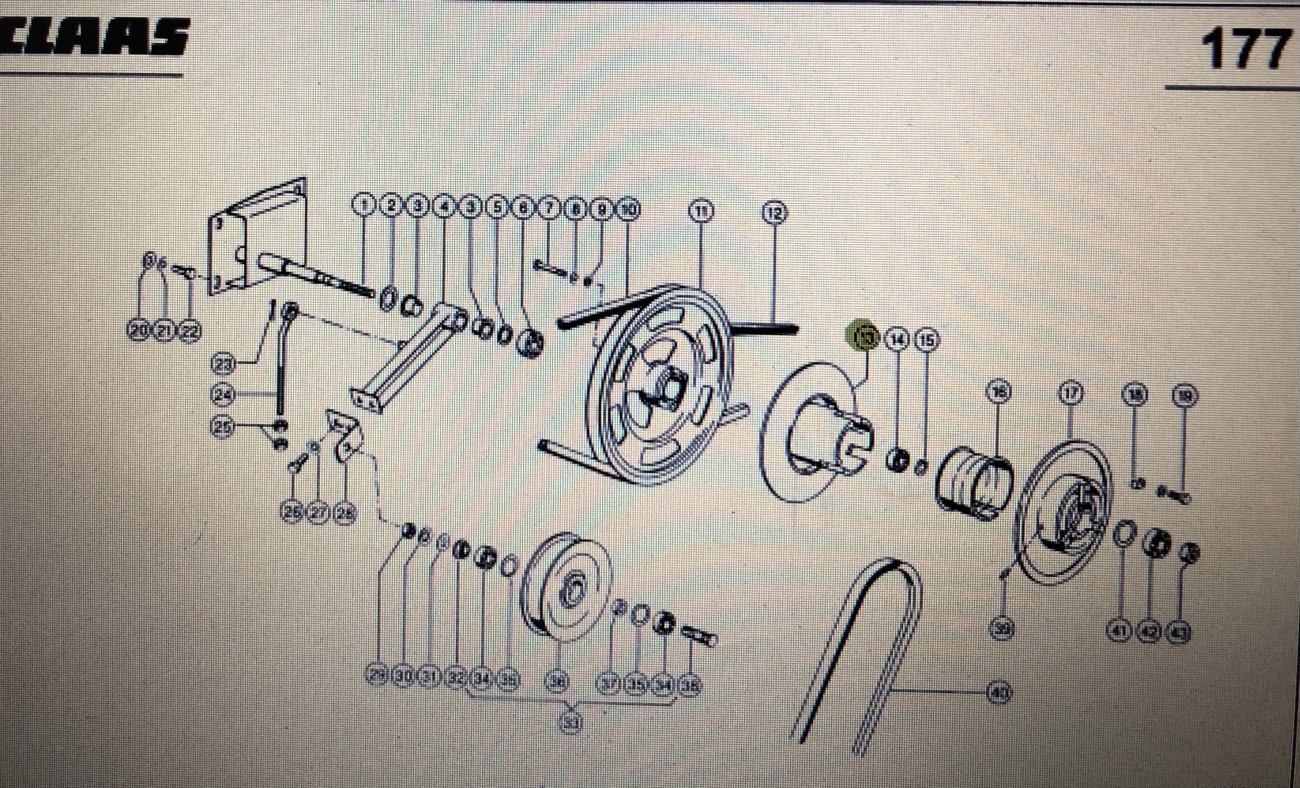 Tarcza regulacyjna stała Claas Mega 370-340 Nr katalogowy 000 749 997 0