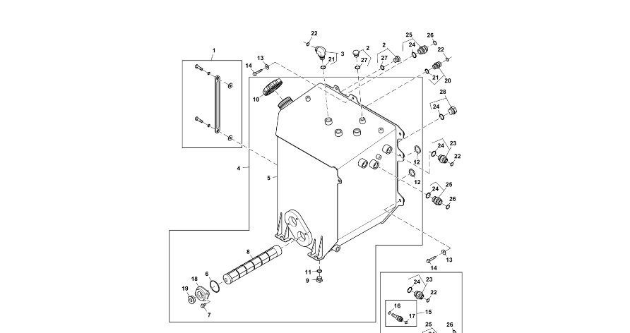 John Deere 9470RX - Zbiornik RE586701 (Układ hydrauliczny)