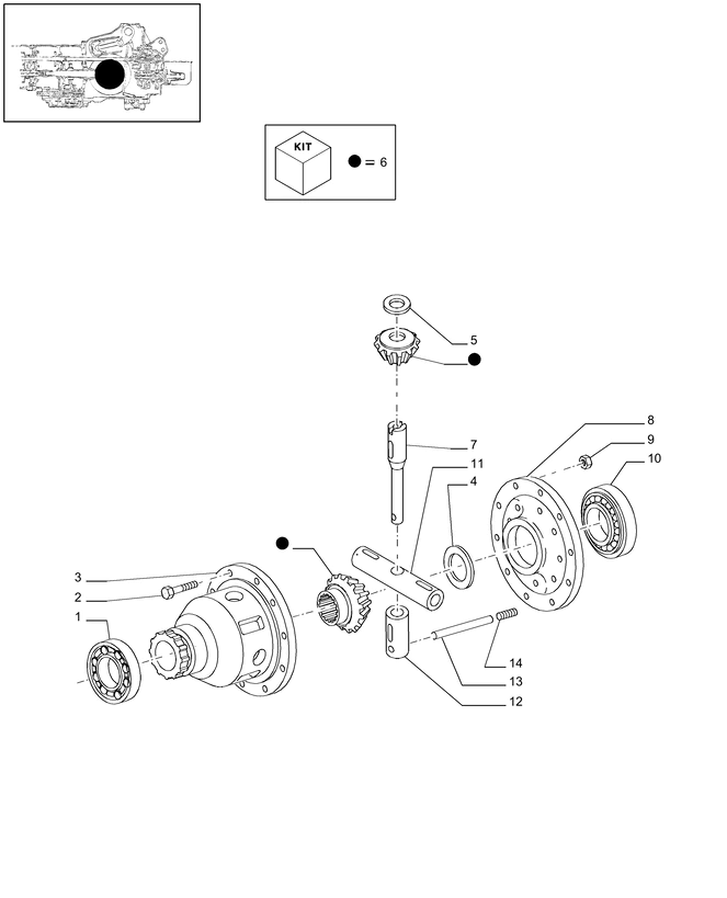 New Holland T6010 T6070 Zespol mech rozn 5198908