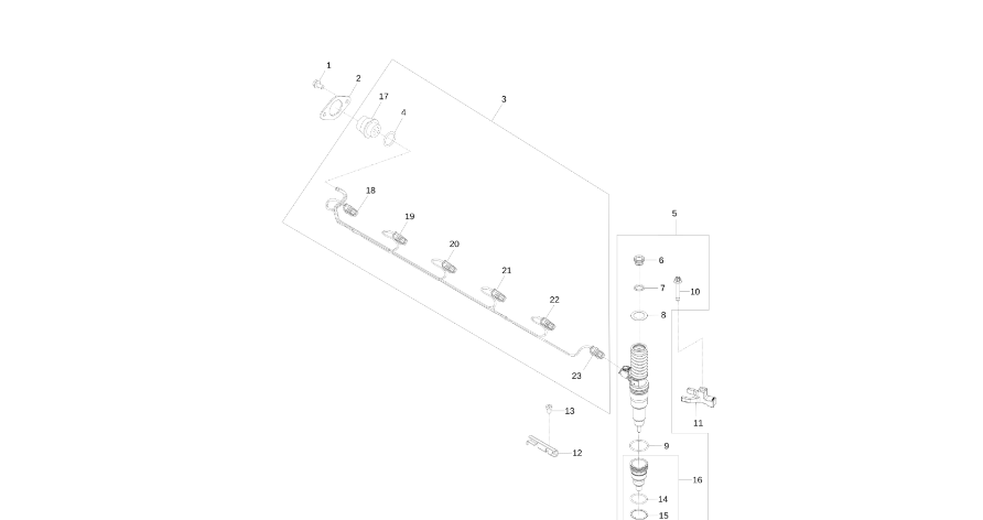John Deere 9470RX - Wiązka przewodów RE534282 (Silnik)