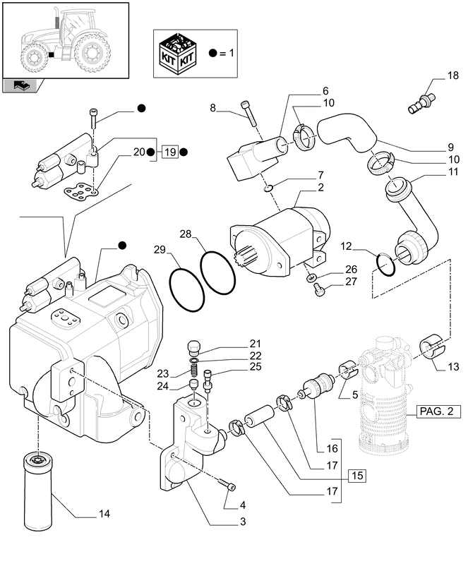 New Holland T6090 Pompa hydrauliczna 25.67 cc 84263360