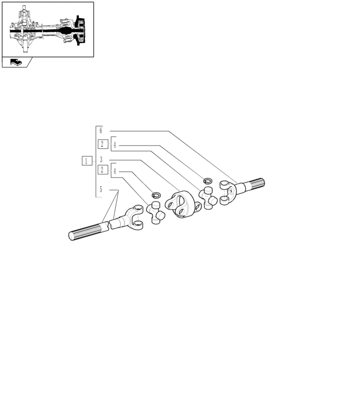 New Holland T6010 T6090 T6070 Wałek długi widełek 733.00mm 5197765