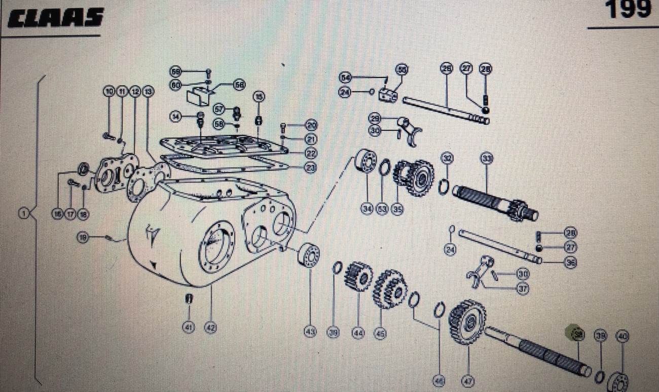 Wałek główny Claas Mega 370-340 Nr katalogowy 000 260 687 0