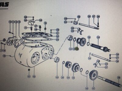 Wałek napędu nagarniacza z wpustem Class Mega 370-340 Nr katalogowy 000 669 549 0