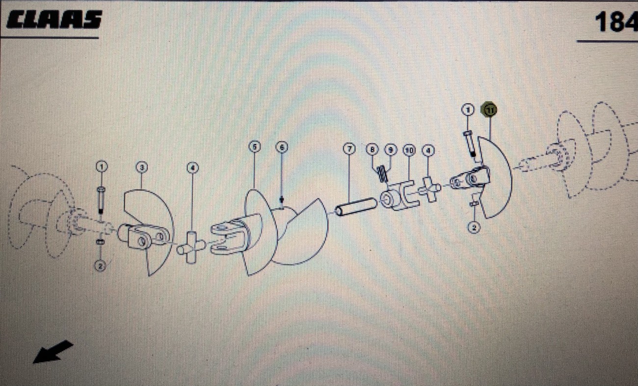 Widełki przegubu Claas Mega 370-340 Nr katalogowy 000 541 584 2