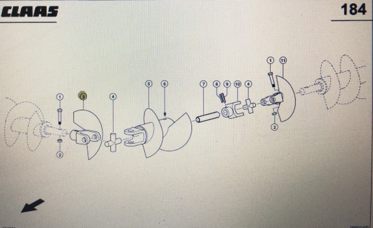 Widełki przegubu Class Mega 370-340 Nr katalogowy 000 541 585 2