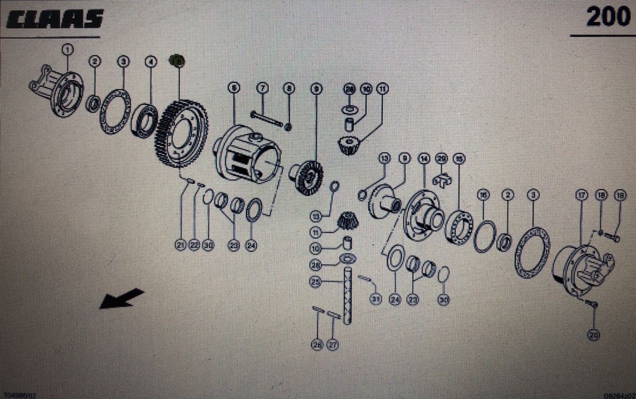 Wieniec zębaty Claas Mega 370-340 Nr katalogowy 000 609 408 1