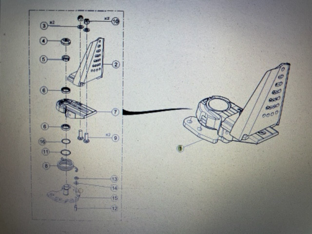 Wspornik błotnika skrętny Claas AXION