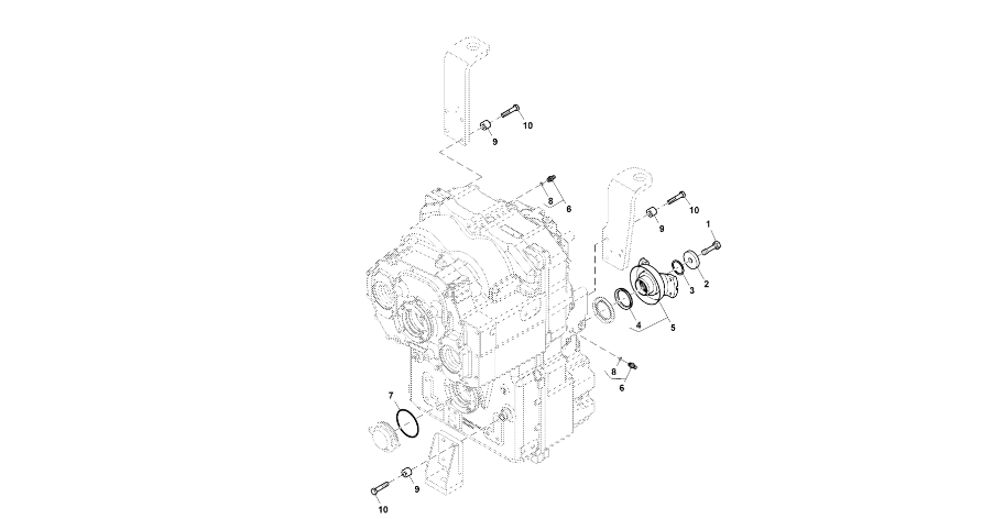 John Deere 9470RX - Jarzmo przegubu uniwersal. YZ502358 (Przekładnia Power Shift)