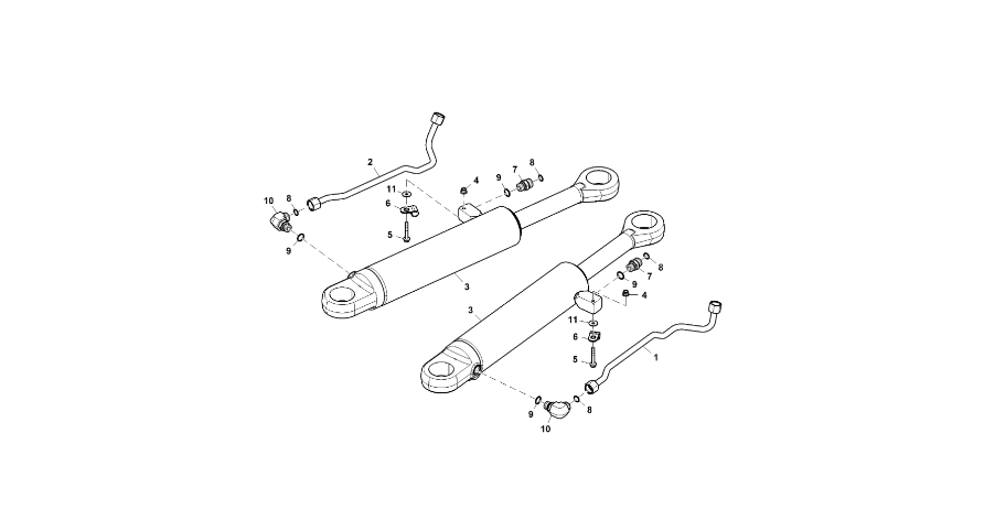 John Deere 9470RX - Siłownik hydrauliczny AHC18387 (Kierowanie)