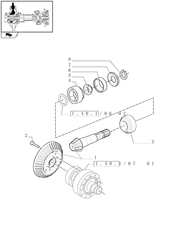 New Holland T6010 Koło zębate stoźkowe 87329329
