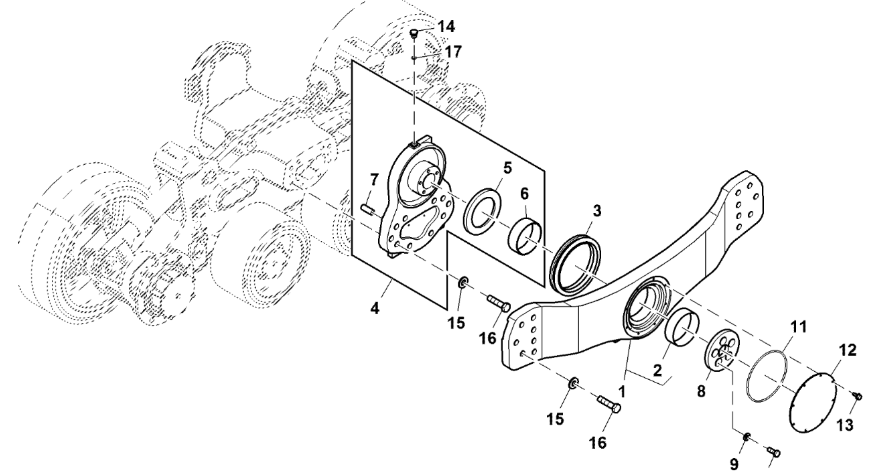 John Deere 9470RX - Podkładka oporowa R543806 (Gąsienice i obciąźniki)