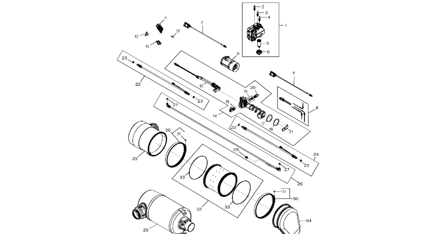 John Deere 9470RX - Zestaw czujnika DZ119425 (Silnik)
