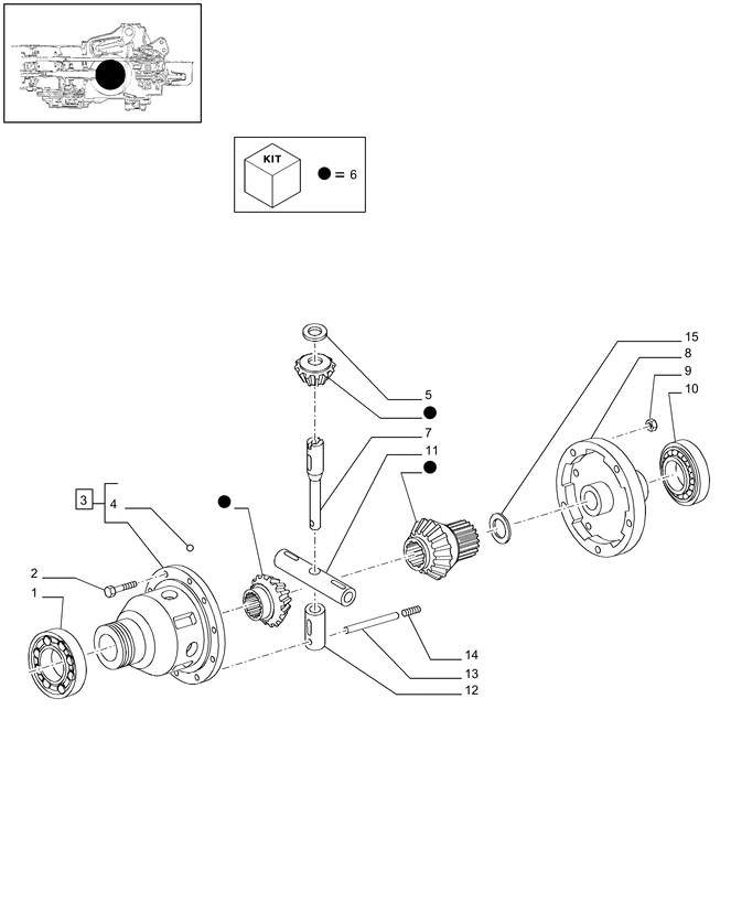 New Holland T6010 Mechanizm róźnicowy 87372490
