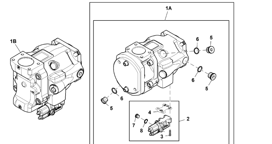 John Deere 9470RX - Zestaw uszczelnienia RE574280 (Układ hydrauliczny)