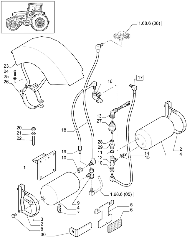 New Holland T6010 T6090 Osłona 84596204