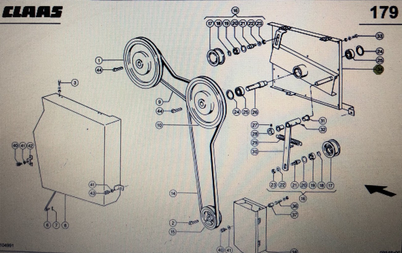 Zamocowanie spaw Claas Mega 370-340 Nr katalogowy 000 538 247 3