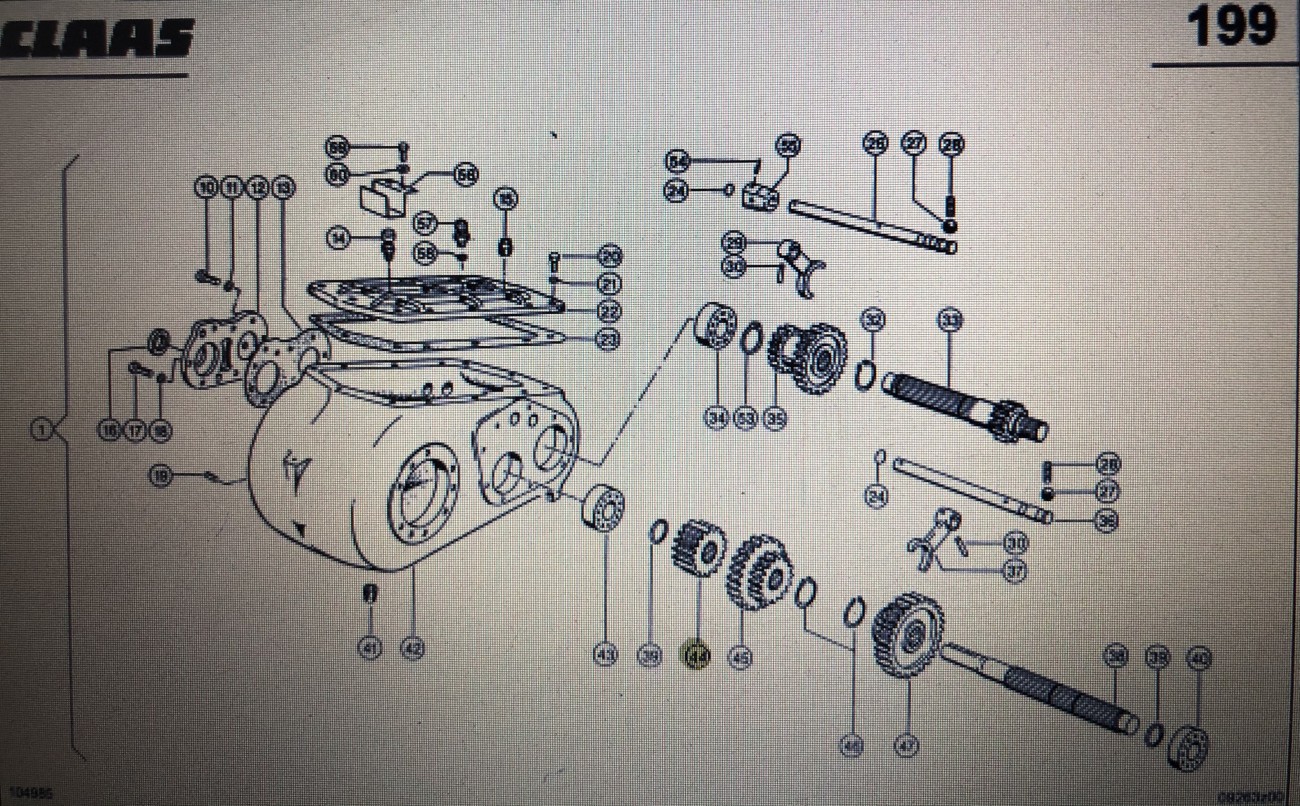 Zębnik Class Mega 370-340 Nr katalogowy 000 669 818 1