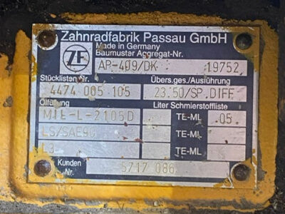 ZF 4474 452 100 , ZP 111 66640