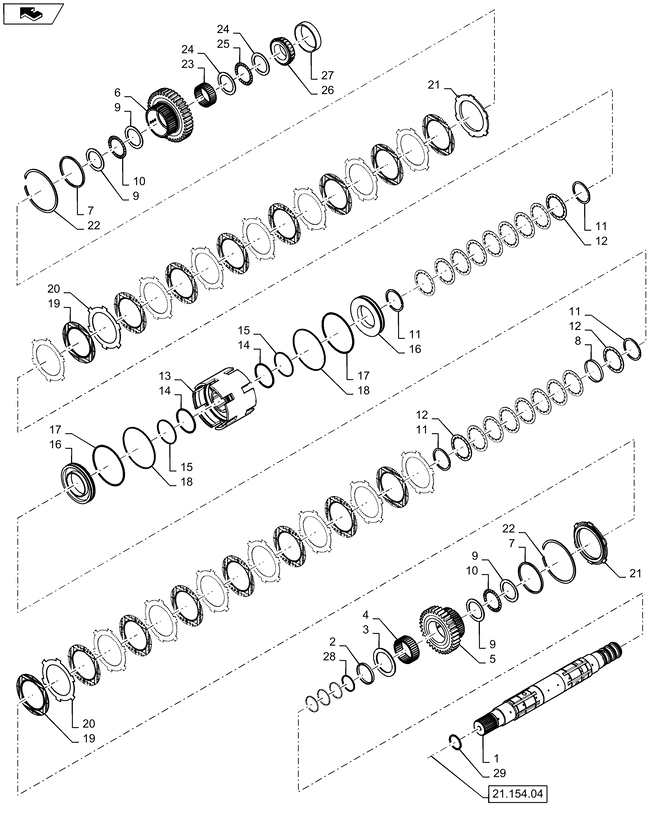 New Holland T6090 Wałek 87328867