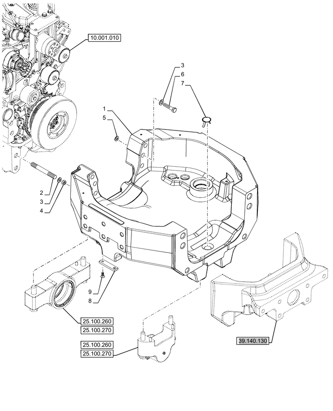 New Holland T6070 Wspornik 84186969