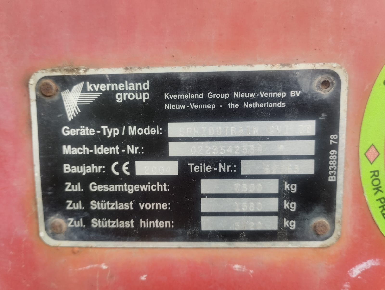 Opryskiwacz Kverneland A38