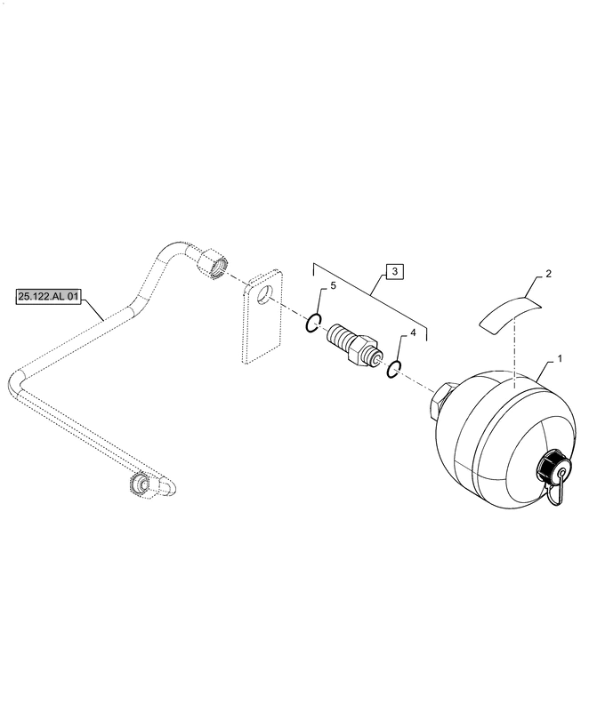 New Holland T6090 T6070 Hydroakumulator 1l 87602613