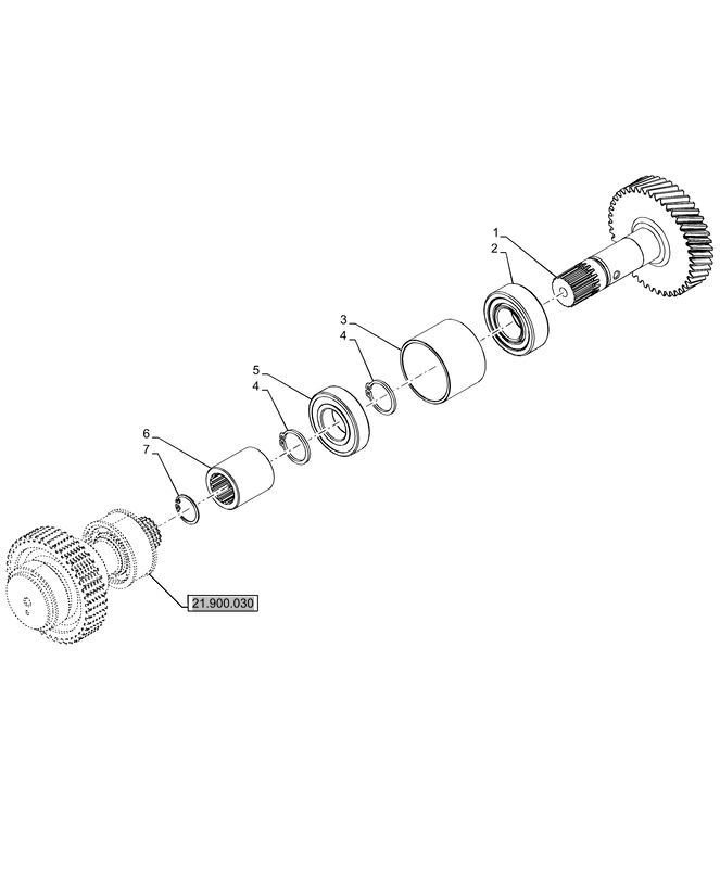 New Holland T6070 Wałek zębaty 43t 84243987