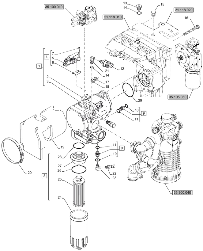 New Holland T6090 T6070 Kompensator 47616157