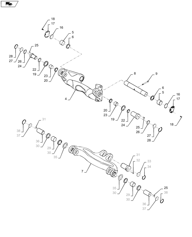 New Holland T6090 T6070 Sworzeń 87406467