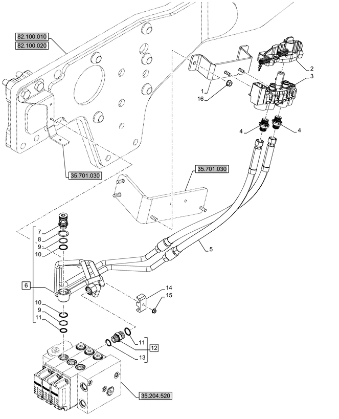 New Holland T6090 T6070 Rurka 51423649