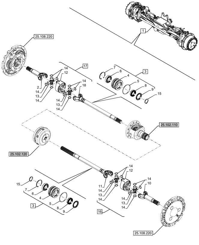 New Holland T6070 Półoś 47912960
