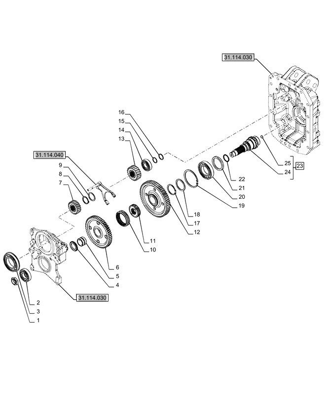 New Holland T6070 Koło zębate napędowe 61t 87592699