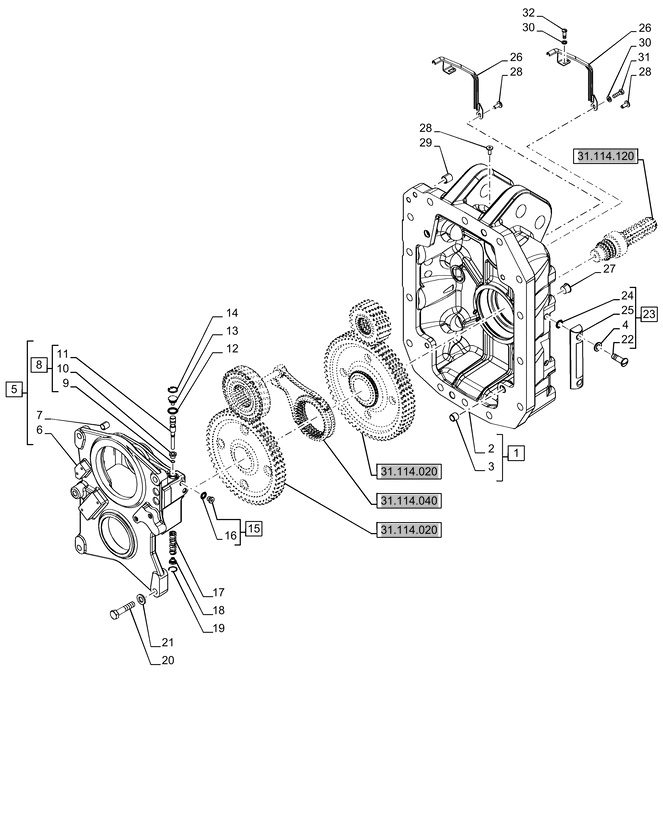 New Holland T6070 Wspornik 84295659