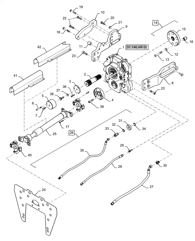 New Holland T6090 Wspornik 84377961