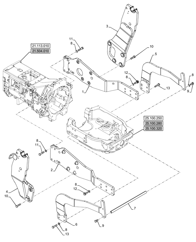 New Holland T6090 T6070 Wieźa 47840098