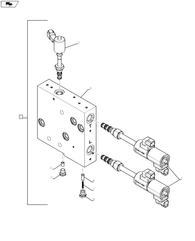 New Holland T6090 Zawor elektromagnet 87614490