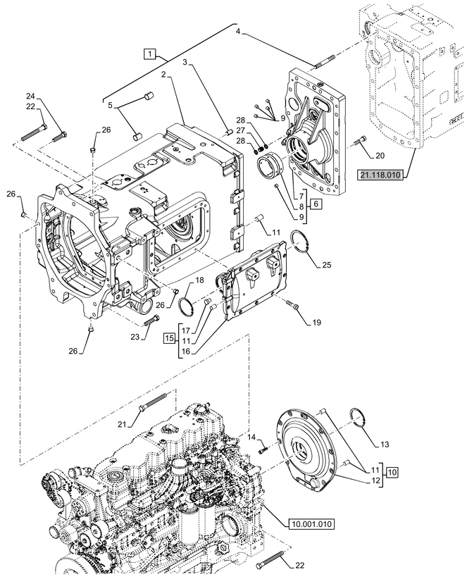 New Holland T6070 Pokrywa 84123542
